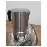 Milk Frother and Steamer [Upgraded], AMZCHEF All-in-1 Detachable Frother for Coffee 600W, Automatic Warm and Cold Foam Maker, Stainless Steel Jug, Dishwasher Safe, LED Display - Retail: $70