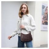 APHISON Crossbody Bags for Women Trendy, Leather Crossbody purse with Adjustable Strap, Women