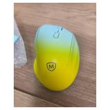 Ergonomic Wireless Mouse with USB Receiver for PC Computer, Laptop and Desktop, Ergo Mouse Vertical with Silent Clicks Long Battery Life, Up to 1600 DPI & 1 AA Battery Powered, YellowBlue - Retail: $0