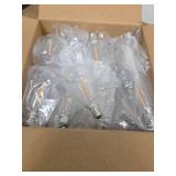 ST38 Replacement LED Light Bulbs, Shatterproof & Waterproof 0.6W ST38 LED Bulbs, Outdoor String Lights, E12 Base Patio Edison LED Light Bulbs, Warm White 2200K Plastic 40ML Non-Dimmable 25 Pack - Reta