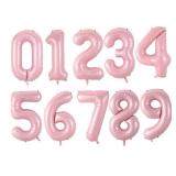 MISSING ONE NUMBER, (6 or 9)AnnoDeel 10 pcs 16inch Number Pink Mylar Balloons, 0~9 Pink Foil Balloons for Girl Sweet Birthday Wedding Party Decorations Number Balloons - Retail: $9
