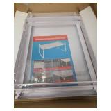 GZQIUYI Expandable Cabinet Shelf Organizer 14-25 Inch Adjustable Length, 9\" Wide 2-Tier (8\" Bottom Layer) Metal Storage Rack for Kitchen Pantry, Under Sink Countertop - Heavy Duty White(1 Pack) - Re