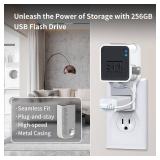 256GB Blink USB Flash Drive & Wall Mount for Blink Sync Module 2 with Short Cable - Save Space - No Messy Wires - Easy Move Mount Bracket Holder for Blink Outdoor Indoor Security Camera (1 Pack) - Ret