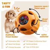 havit Frozen Dog Treats Toy to Keep Them Busy, Cognitive Dog Enrichment Toys,Interactive Toys Long Lasting, Easy to Clean (Orange) - Retail: $13