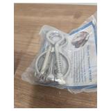 Dunzy 2 Sets Horse Tie Ring, Horse Tack and Supplies Horse Training Equipment Safe Horse Accessories with Eye Bolt, Tie Rings (Silver) - Retail: $22