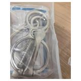 Dunzy 2 Sets Horse Tie Ring, Horse Tack and Supplies Horse Training Equipment Safe Horse Accessories with Eye Bolt, Tie Rings (Silver) - Retail: $22