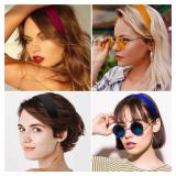 anezus 16 Pcs Satin Headbands Bulk 1 Inch Anti-slip Ribbon Hair Bands Plain Hard Headbands for Women Girls DIY Craft Hair Accessories (Multicolor) - Retail: $10