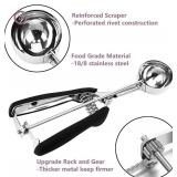 Ice Cream Scoop, 18/8 Stainless Steel Cookie Scoop, Cookie Scoops for Baking, 2 Tbsp/ 30 ml/ 1 oz Cookie Dough Scoop, Ice Cream Scooper with Trigger Release, Cookie Scooper for Baking - Retail: $8