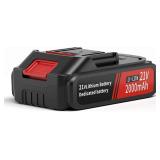 Dragro 21V Lithium Ion Battery 2.0Ah Replacement Battery Packs for Cordless Power Tools, Large Capacity Rechargeable Battery for Cordless Leaf Blower Electric Chainsaw Hedge Trimmer - Retail: $25