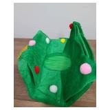 DomeStar Christmas Tree Hat with 7PCS Ornaments, Funny Crazy Santa Hat for Party Celebrations - Retail: $10