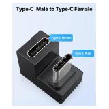UPERFECT USB C U Shape Adapter, 360 Degree Angled USB 3.1 Type C (USB-C) Male to Female U Shape Adapter 4K144hz Resolution 10Gbps for Monitor,Laptop, Tablet & Mobile Phone - Retail: $20