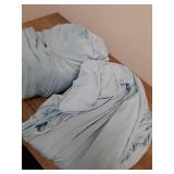 Pureegg Spandex Tablecloth 6ft - 2 Pack, Fitted and Tight Cloth for Rectangle Table, Wrinkle-Free and Stretch Table Cover for Party, Wedding, Banquet and Birthday, Blue Mist - Retail: $20