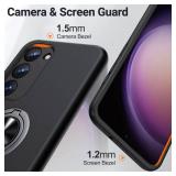 JAME for Samsung Galaxy S23 Plus Case, Slim Soft Bumper Case for S23 Plus Cover with Ring Holder Kickstand for Galaxy S23 Plus, Shockproof Protective Cover for Samsung S23 Plus Case, Black - Retail: $