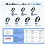 BIEMHA Smart Ring Health Tracker, Sleep/Exercise Monitoring, iOS/Android Compatible, IP68 Water Resistance, No Subscription Required, 5-Day Battery Life, Suitable for Both Women and Men (Silver, 10)