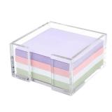 Acrylic Sticky Note Holder, 3 x 3 Crystal Clear Acrylic Notepad Holder Sticky Note Dispenser for Dorm Room and Office Desk Organizer - Retail: $10