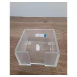 Acrylic Sticky Note Holder, 3 x 3 Crystal Clear Acrylic Notepad Holder Sticky Note Dispenser for Dorm Room and Office Desk Organizer - Retail: $10