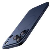 JETech Magnetic Slim Case for iPhone 17 Pro 6.3-Inch, Compatible with MagSafe, Ultra-Thin Lightweight Minimalist Phone Cover with Matte Finish and Full Camera Lens Protection (Dark Blue) - Retail: $15