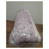 WONGS BEDDING Boho Quilt Queen Set,Purple Bohemian Striped Patchwork Bedspread Coverlet Set with 2 Pillowcases,Lightweight Microfiber Floral Quilt Bedding Set 96\"Ã90\" - Retail: $42