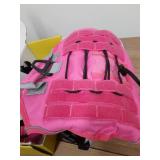 Heavy-Duty Tactical Dog Harness for Large Dogs, No Pull Adjustable Reflective Pet Vest with Molle System, K9 Military-Grade Control for Service Training, Outdoor & 10+ Breeds, Pink, X-Large - Retail: 