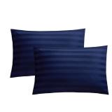 100% Cotton Classic Pillow Protectors with Invisible Zipper, 600 Thread Count Sateen Weave Soft and Breathable Pillow Cases, Protect Pillows from Dirt, Dust and Debris (King, 20\"x36\", Set of 2) - Re