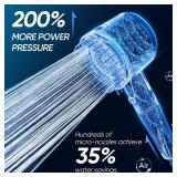 Cobbe Ion Drops Filtered Shower Head with Handheld, High Pressure 4+1 Spray Mode Showerhead with Filters, Built-in Power Wash for Hard Water - Remove Chlorine - Reduces Dry Itchy Skin, Chrome - Retail