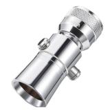 Enhon 2 Setting Pivoting Single Spray Shower Head with Shut Off Valve Replacement for 52652-PK Compatible with Delta Shower 2.5 GPM Brass Water Saving Shower Head Chrome 1\" Diameter Spray Face (1 Set