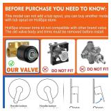 HoliSpa Shower Faucet Set, Black Shower Faucet, All Metal 8-Inch Showerhead and Handle Set, Shower-Trim Kit Included Valve, Matte Black