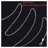 SANNIX 50 Pack Bulk Necklace Chains 20 Inches Cable Chain Necklace for DIY Jewelry Making, Silver and Gold - Retail: $15