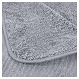 POLYTE Microfiber Quick Dry Lint Free Bath Towel, 57 x 30 in, Pack of 4 (Gray) - Retail: $30