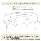BYDOLL Table Cloth Navy Blue 70x120 Inch Tablecloth for 8 Foot Rectangle Tables Outdoor Washable Wrinkle Free and Spillproof Polyester Tablecloth for Festival Camping Picnic Party Cover - Retail: $20