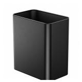 Veelesa Small Bathroom Trash Can 2.4 Gallon Wastebasket, Slim Metal Garbage Can Matte Black Stainless Steel Trash Bin for Bedroom,Office,Kitchen,Toilet, rv, Near Desk, Under Sink - Retail: $19