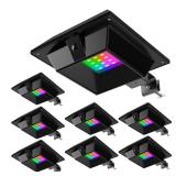 4 Pack Color Changing Solar Gutter Lights Outdoor Decorative LED Waterproof Clip On Gutters Light for Eaves, Roof, Rainspout, Fence, Railing, Wall, Garage, House Porch, Deck, Yard, Cycle Modes(RGB) - 