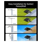4 Pack Color Changing Solar Gutter Lights Outdoor Decorative LED Waterproof Clip On Gutters Light for Eaves, Roof, Rainspout, Fence, Railing, Wall, Garage, House Porch, Deck, Yard, Cycle Modes(RGB) - 