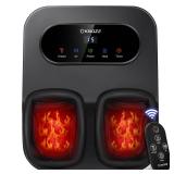 KNQZE Foot Massager with Heat and Remote, Shiatsu Deep Kneading Feet Massager for Plantar Fasciitis & Neuropathy, Foot Warmer, Gifts for Mom Women Men Dad, Fits Up to Men Size 12 - Retail: $90