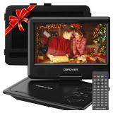 Appears Pre Owned DBPOWER 11.5\" Portable DVD Player, 5-Hour Built-in Rechargeable Battery, 9\" Swivel Screen, Support CD/DVD/SD Card/USB, Remote Control, 1.8 Meter Car Charger, Power Adaptor and Car 