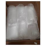 Glasseam Clear Small Flower Vases - Bulk Set of 11, Handmade Modern Decorative Bud Vases for Flowers, Wedding Centerpiece, Dining Table Decoration - Retail: $36