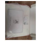 Joyreap 4 Corners Post Canopy Bed Curtain for Girls & Adults - Royal Luxurious Cozy Drapes - Cute Princess Bedroom Decoration Accessories (White, Full/Queen) - Retail: $40