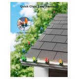 C7 C9 Christmas Lights Spring Clips, 100 Count Holiday Lights Quick Spring Clips, Shatterproof Shingle and Gutter Clips for E12, E17Socket, Rope Lights Roofline Fence Railing Mantel Christmas Trees - 