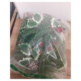 CENMORISE 6ft 20 LED Christmas Garland with Holly Pines,Battery Operated Garland with Timer, Red Berry Garland with Lights for Indoor Mantle Fireplace Stair Home Holiday Decoration - Retail: $27