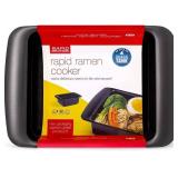 Rapid Ramen Cooker | Microwavable Cookware for Instant Ramen | BPA Free and Dishwasher Safe | Perfect for Dorm, Small Kitchen or Office | Black