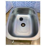 Stainless Steel Dishpan 9.9L/ Large Washing-up Bowl 9.9L, Multipurpose Kitchen Sink Bowl, Dish Tub, Vegetable Washing Basin (15.35L x 11.8W x 4.72H inches) / Rubber Cap Type