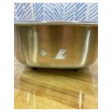 Stainless Steel Dishpan 9.9L/ Large Washing-up Bowl 9.9L, Multipurpose Kitchen Sink Bowl, Dish Tub, Vegetable Washing Basin (15.35L x 11.8W x 4.72H inches) / Rubber Cap Type