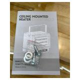 Retails for $329! Comfort Zone 5,000W Hard-Wired Garage Heater   Industrial & Commercial Ceiling Mount, 240V Fan-Forced Heater with Remote, Digital Thermostat, Timer, 2 Heat Settings, Overheat Protect