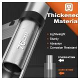 Soctone Telescoping Ladder, 10.5 FT Button Retraction Aluminum Extension Ladder with 2 Triangle Stabilizers, Multi-Purpose Ladder with Slow Down Design, 330lbs Max Capacity for House Daily Life