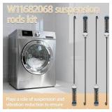 W11682068 Washer Suspension Rods Kit (4 Pcs) Replace PD00083790 4983953 OEM28862894 PS12746501 EAP12746501 FIX12746501 PS17216431 EAP17216431 FIX17216431 Fit for MAT24PDAGW0 MAT24PDAWW0 MVWP575GW1
