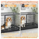 Dog Crate Divider Panel,Include 2 Metal Panels,4 Connecting Rods and 4 Spacers,Adjustable Metal Pet Kennel Divider,16.9