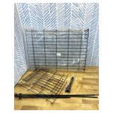 Dog Crate Divider Panel,Include 2 Metal Panels,4 Connecting Rods and 4 Spacers,Adjustable Metal Pet Kennel Divider,16.9
