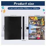 YMNLWZ Puzzle Storage 1000 Pieces Large-Capacity Storage Puzzle, 20 Transparent Pockets, Portable, Dustproof and Stain-Proof, Suitable for Puzzle Lovers to Collect Puzzle Storage Gifts