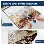 YMNLWZ Puzzle Storage 1000 Pieces Large-Capacity Storage Puzzle, 20 Transparent Pockets, Portable, Dustproof and Stain-Proof, Suitable for Puzzle Lovers to Collect Puzzle Storage Gifts