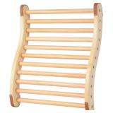 Sauna Backrest Wooden Sauna Accessories  Assembly Required  Non-slip Comfort Sauna Backrest Ergonomic S-shaped Sauna Backrest Relaxes the Back Pine Sauna Backrest Suitable for Sauna Environment